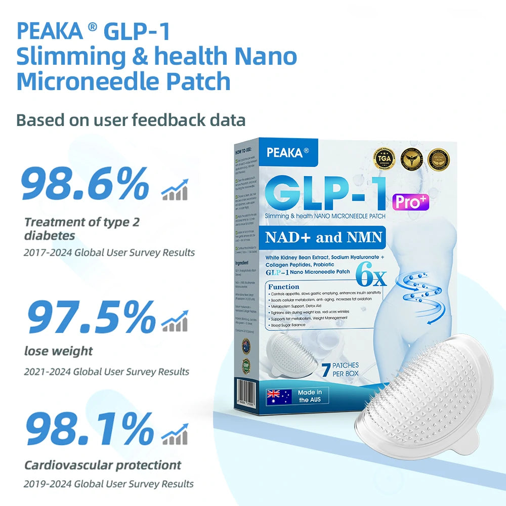 【Last Day Promotion 80% OFF🥇】PEAKA® GLP-1 & NAD+ Slimming & health NANO MICRONEEDLE PATCH (Zero Pain. 24/7 Release | Lose 20lbs FAST | 90% Sugar Drop | )👨⚕️