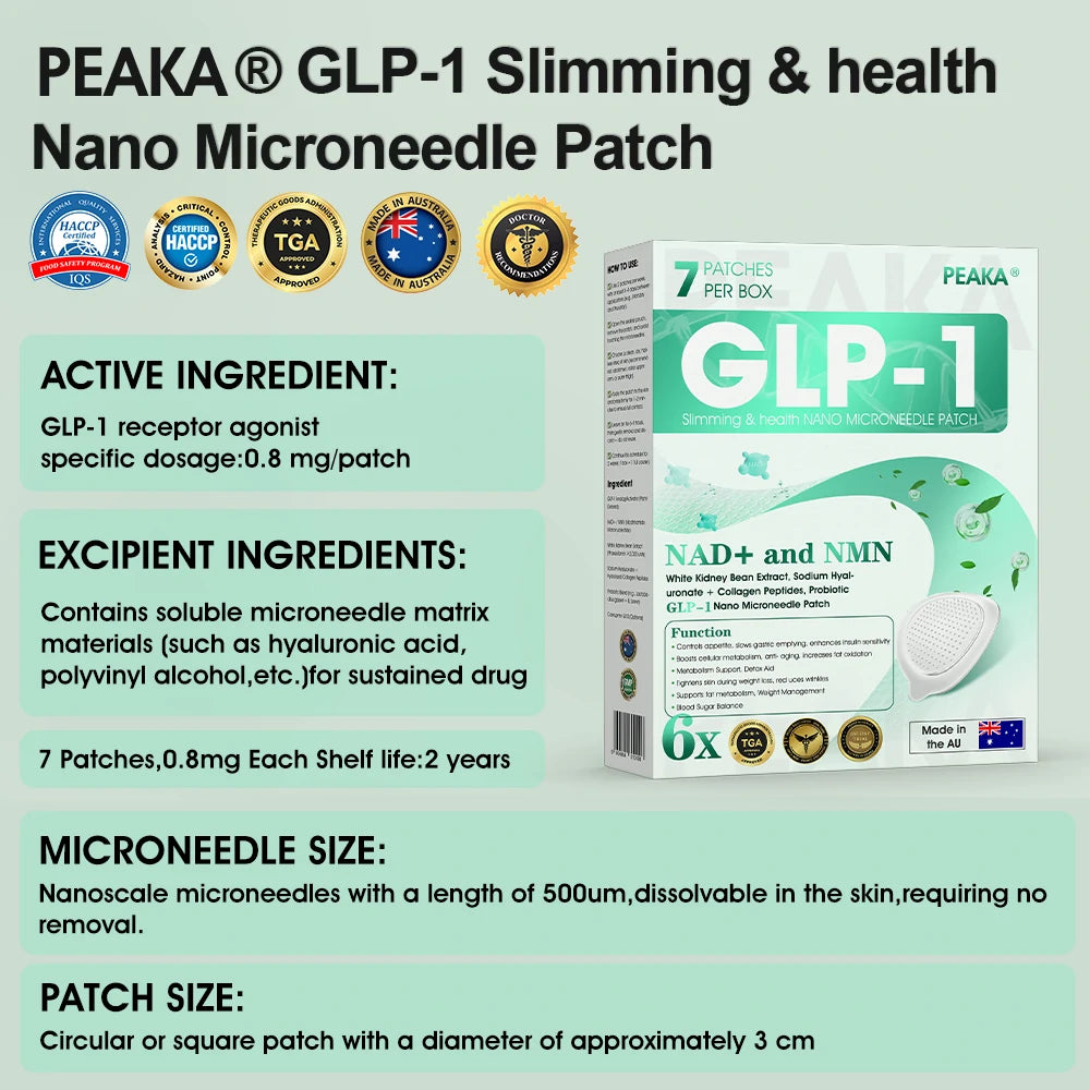 【Last Day Promotion 80% OFF🔥】PEAKA® GLP-1 & NAD+ Slimming & health NANO MICRONEEDLE PATCH👨‍⚕️(Zero Pain. 24/7 Release | Lose 20lbs FAST | 90% Sugar Drop | )🔥