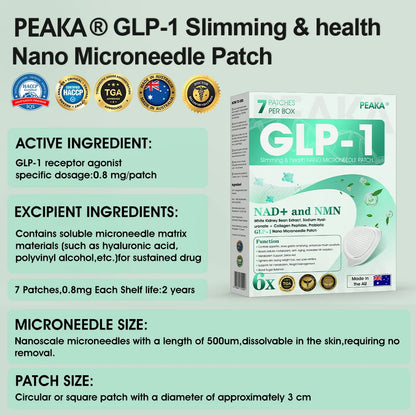 【Last Day Promotion 80% OFF🔥】PEAKA® GLP-1 & NAD+ Slimming & health NANO MICRONEEDLE PATCH👨‍⚕️(Zero Pain. 24/7 Release | Lose 20lbs FAST | 90% Sugar Drop | )🔥