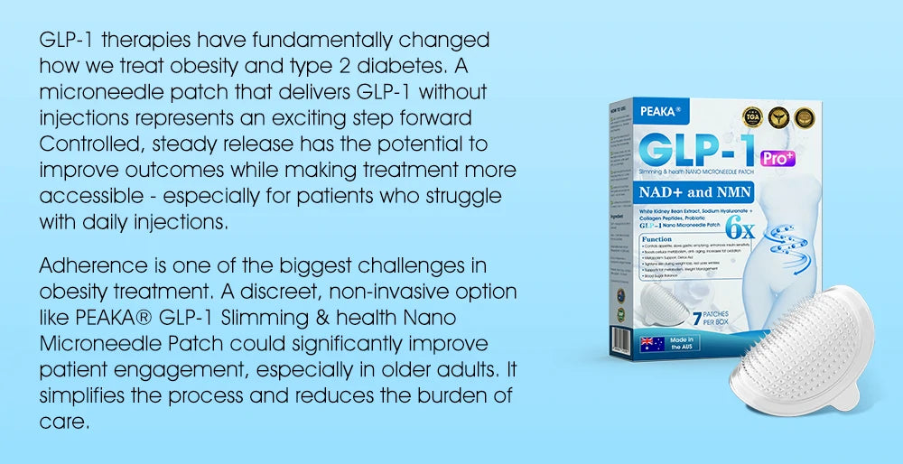 【Last Day Promotion 80% OFF🥇】PEAKA® GLP-1 & NAD+ Slimming & health NANO MICRONEEDLE PATCH (Zero Pain. 24/7 Release | Lose 20lbs FAST | 90% Sugar Drop | )👨‍⚕️